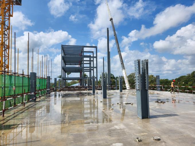 Grote H-afdeling Kolommen Meerdere verdiepingen Industriële staalconstructie Gebouw magazijn Werkplaats Bouwmaterialen 12