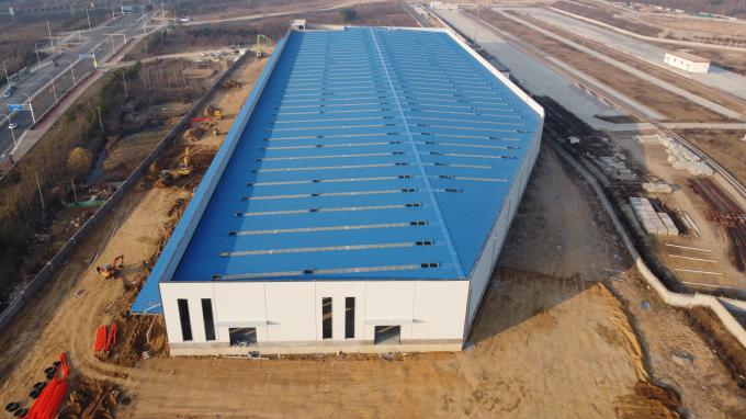 Gemakkelijk te monteren Grote lengte lage kosten hoge kwaliteit seismische ruimte aangepaste prefab staalstructuur magazijn 6
