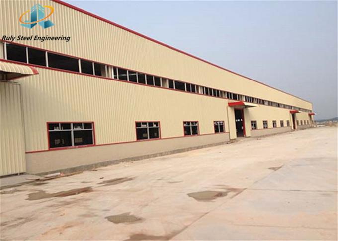 Voorgefabriceerde staalconstructie Flour Mill Workshop Large Span Customized Design Prefab Warehouse met bakstenen muur en schuur 1