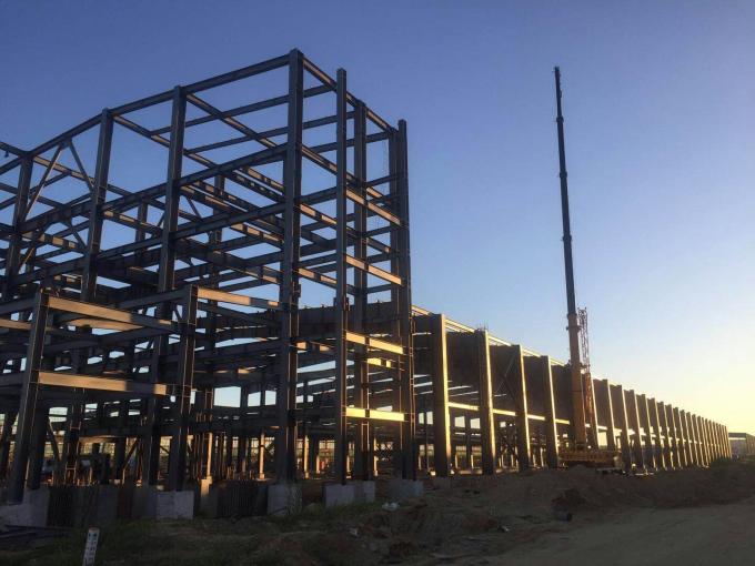 Grote span geprefabriceerde staalconstructie Gebouw magazijn werkplaats Constructie geprefabriceerd metaal industrieel H-sectie balk 2
